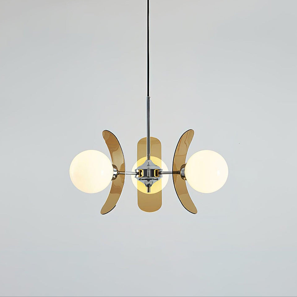 Phosphorescent Crystal Chandelier-Lighting > Chandeliers & Pendant Lights-casanuva-60cmx40cm-Brown & Chrome-casanuva