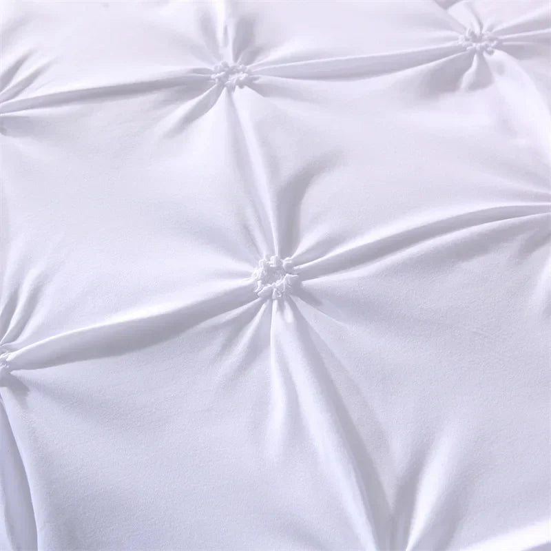 Pintuck Duvet Cover Set with Diamond Pattern-Bedding & Bath > Bedding Sets-casanuva-casanuva
