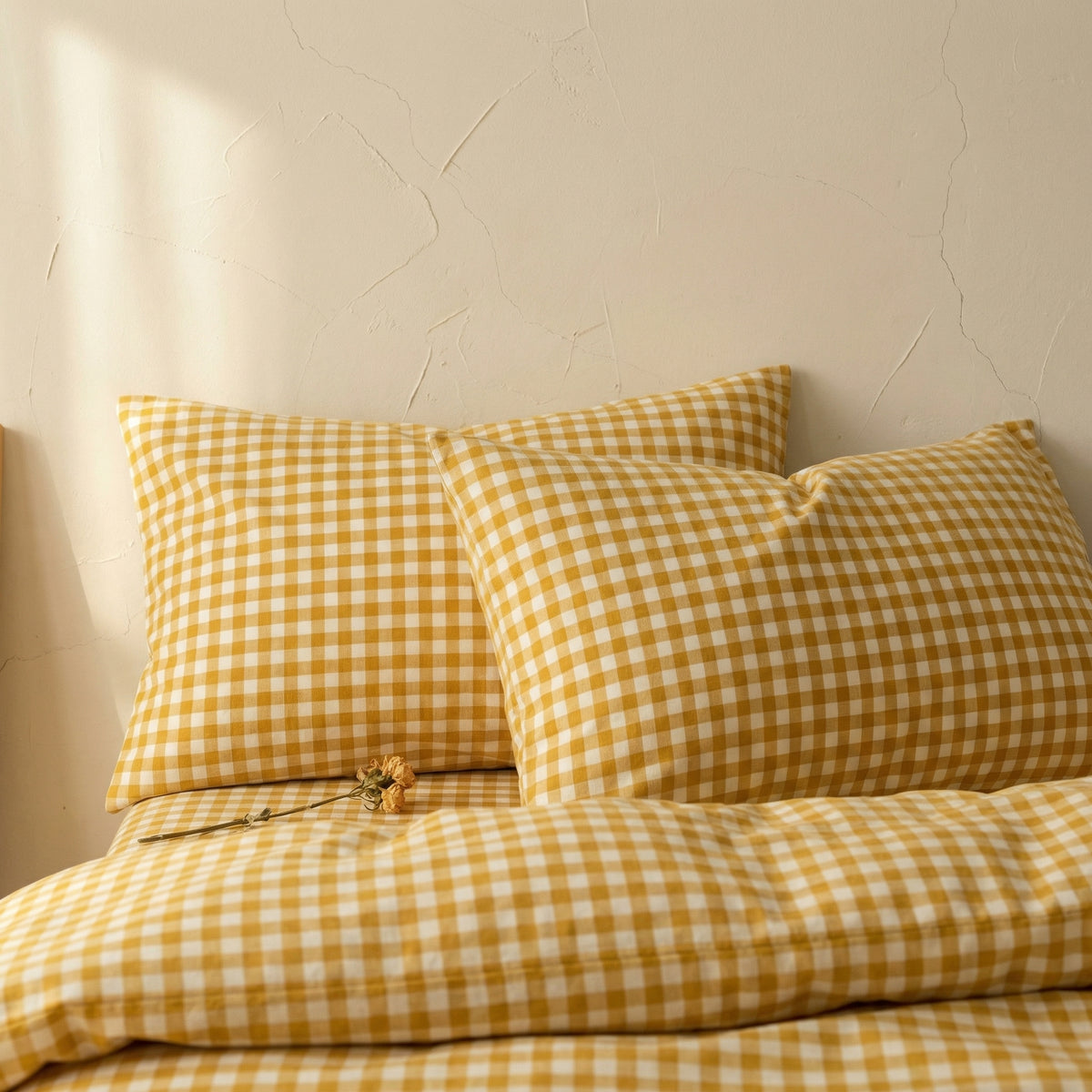 Plaid Checkered Pillowcases Soft Cotton Set-Bedding & Bath > Pillowcases-casanuva-casanuva