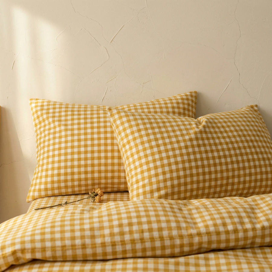 Plaid Checkered Pillowcases Soft Cotton Set-Bedding & Bath > Pillowcases-casanuva-casanuva