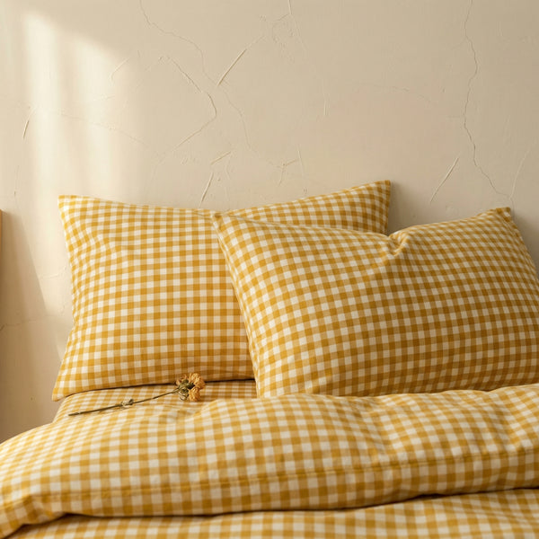 Plaid Checkered Pillowcases Soft Cotton Set-Bedding & Bath > Pillowcases-casanuva-casanuva