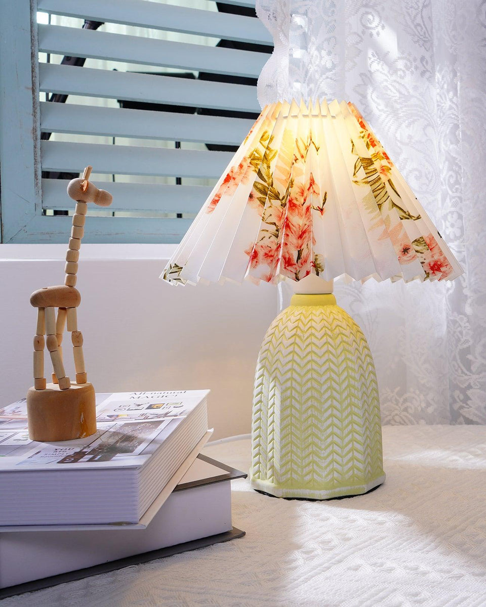 Pleated Vintage Table Lamp-Lighting > Table Lamps-casanuva-casanuva