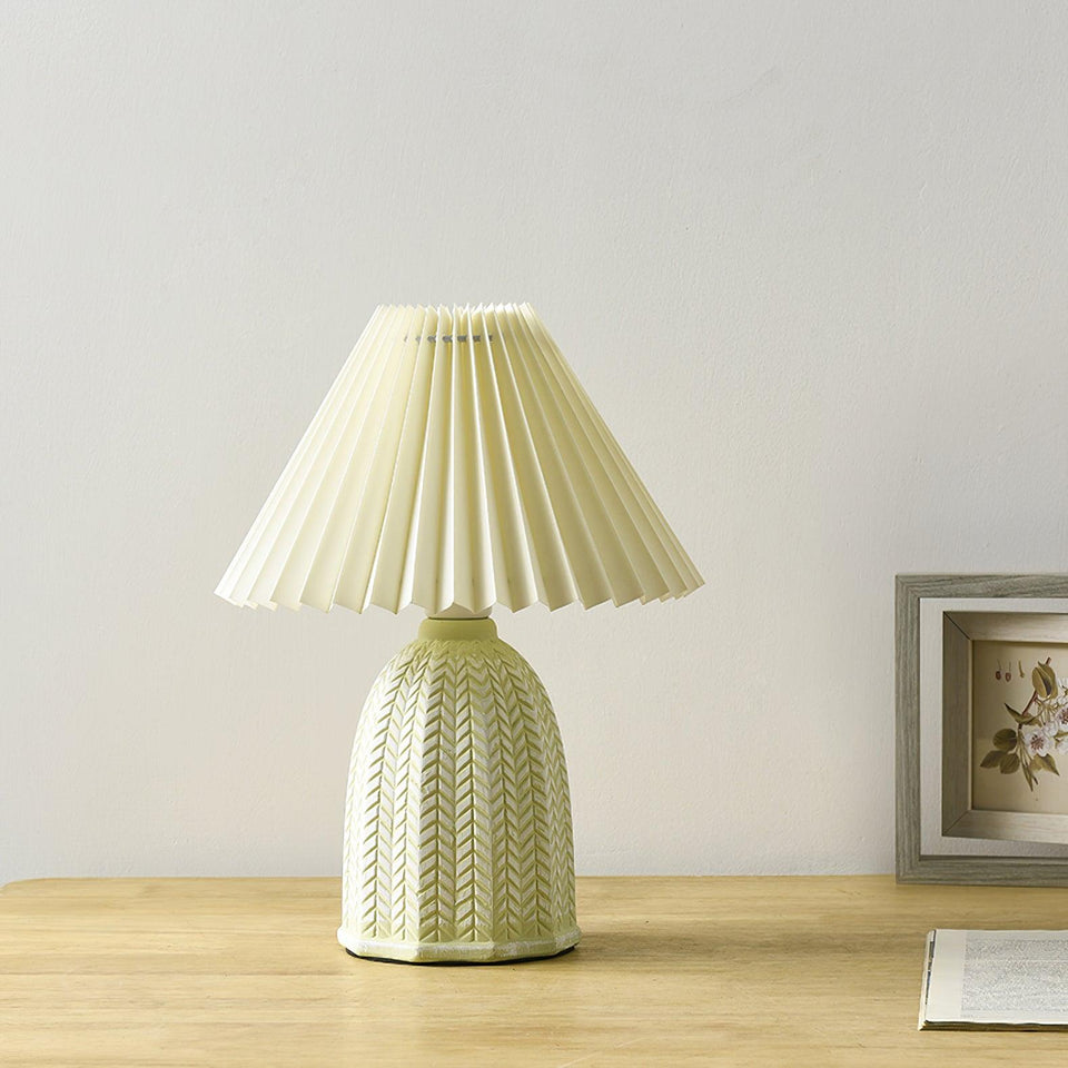 Pleated Vintage Table Lamp-Lighting > Table Lamps-casanuva-casanuva