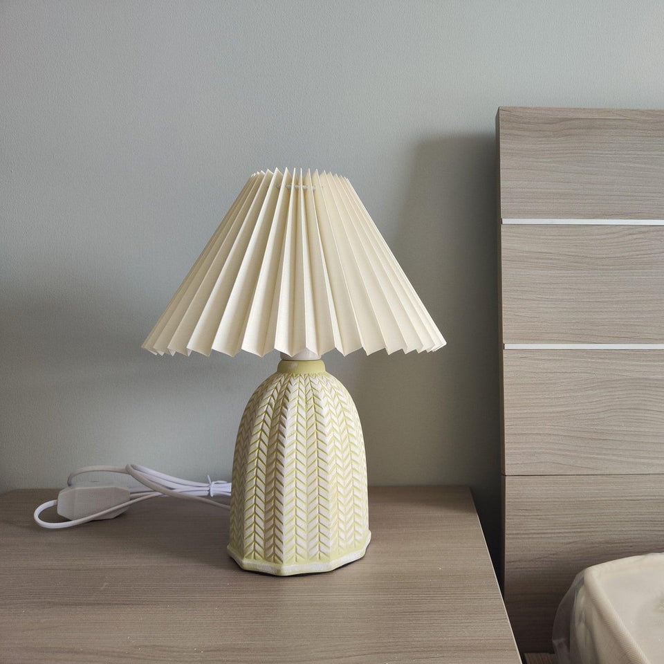 Pleated Vintage Table Lamp-Lighting > Table Lamps-casanuva-casanuva