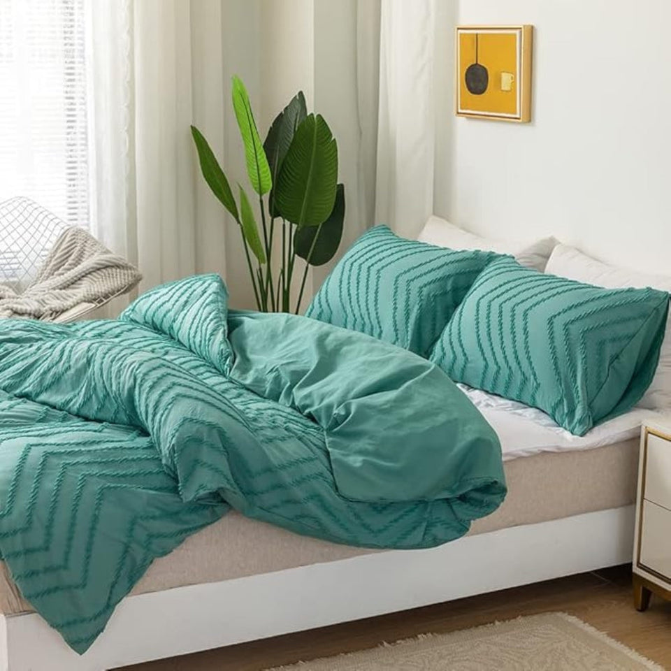 Plush Chevron Quilt Cover Set 3 Pieces-Bedding & Bath > Bedding Sets-casanuva-casanuva