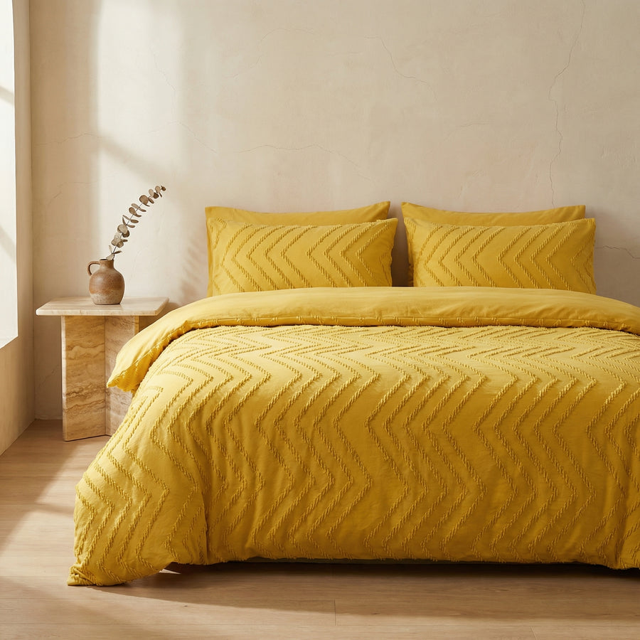 Plush Chevron Quilt Cover Set 3 Pieces-Bedding & Bath > Bedding Sets-casanuva-casanuva