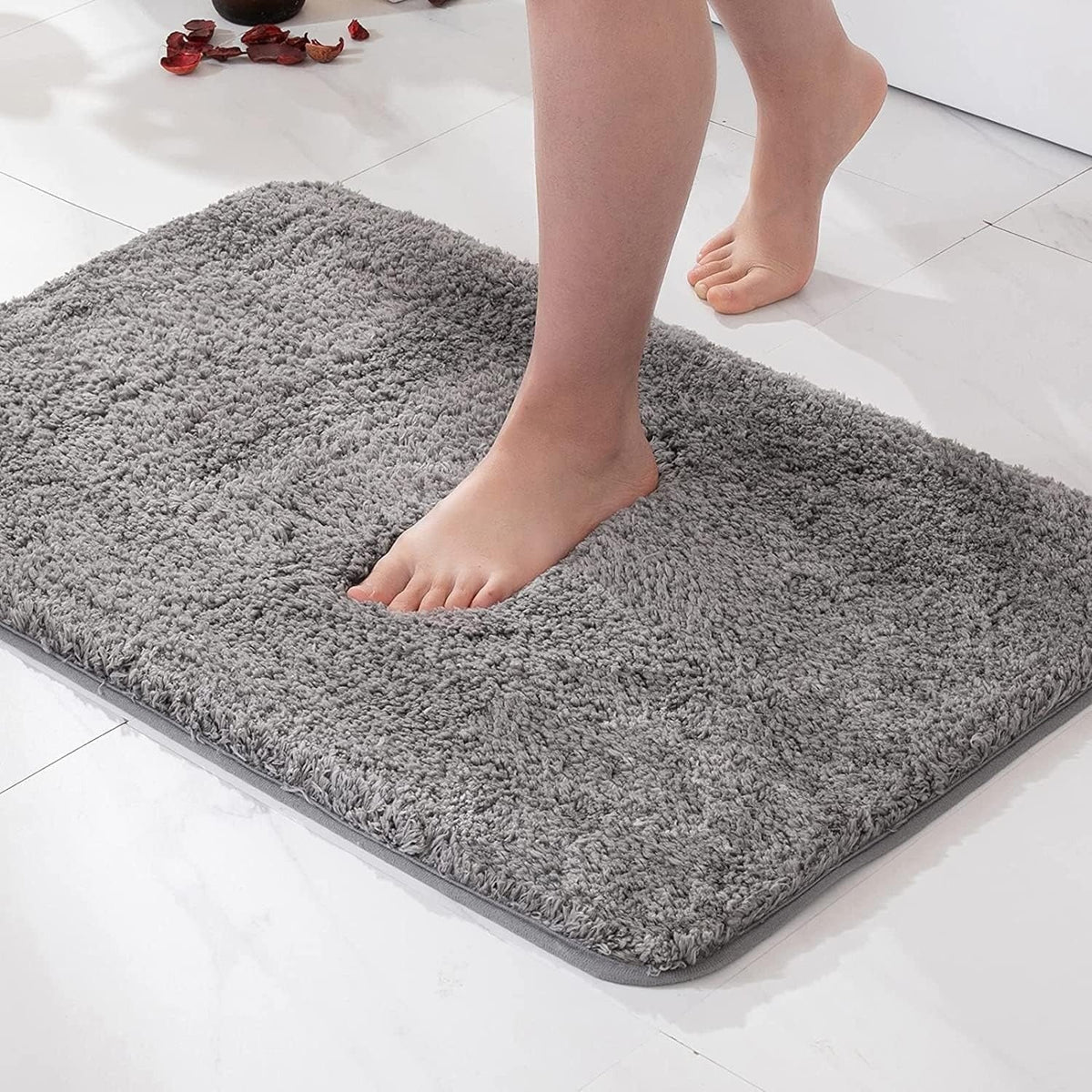 Plush Fur Bath Rug-Bedding & Bath > Bath Mats-casanuva-Gray-Small (16"x24")-casanuva