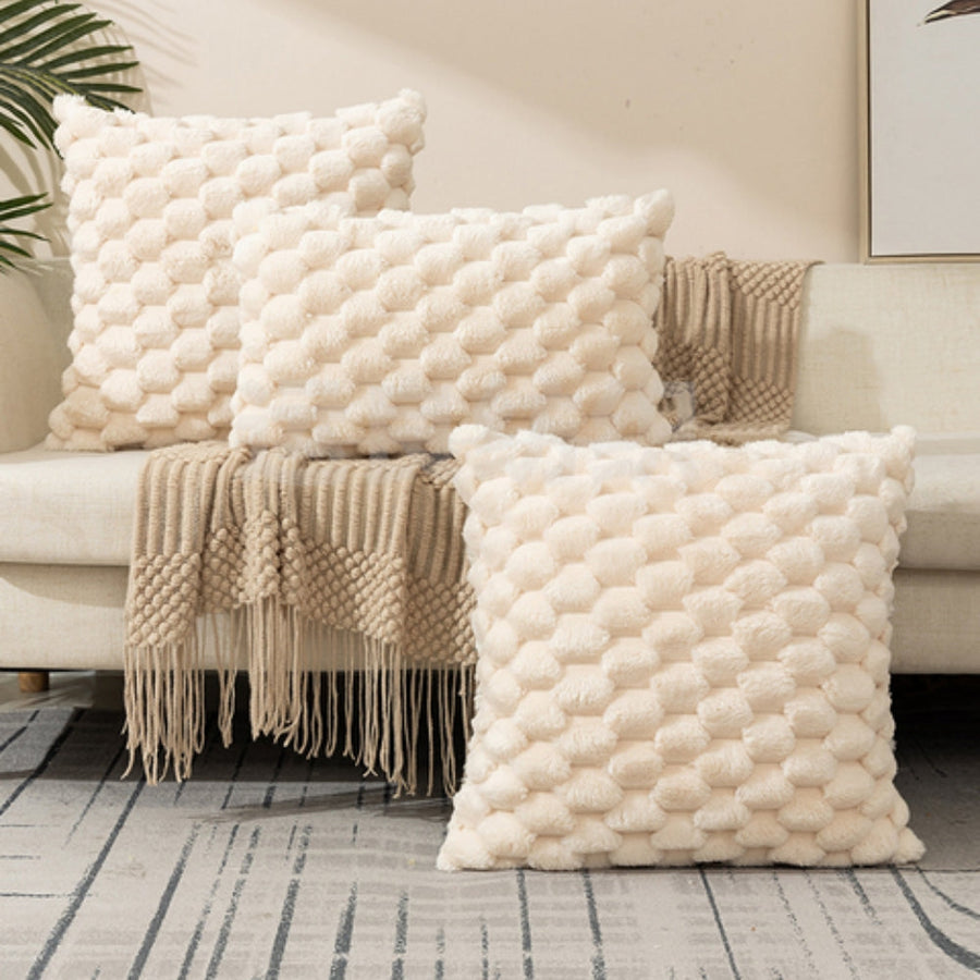 Plush Marshmallow Cushion Cover Soft Decorative Pillowcase-Covers & Textiles > Cushion Covers-casanuva-Cream-18"x18"-casanuva