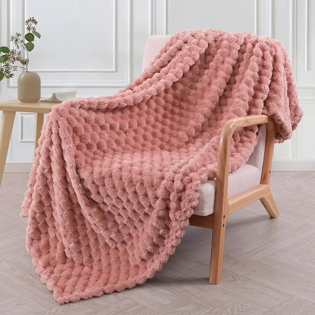 Plush Marshmallow Throw Blanket-Bedding & Bath > Blankets-casanuva-Blush Pink-40"x59"-casanuva