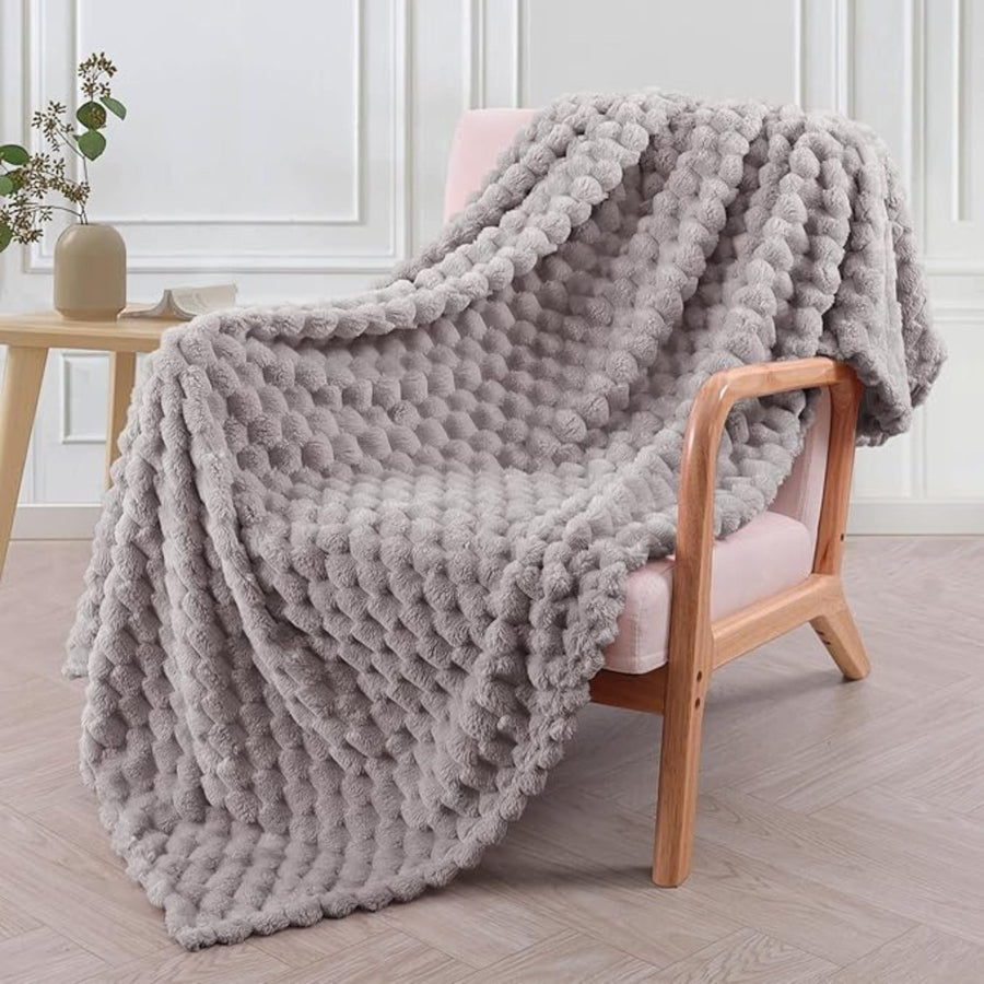 Plush Marshmallow Throw Blanket-Bedding & Bath > Blankets-casanuva-Gray-40"x59"-casanuva