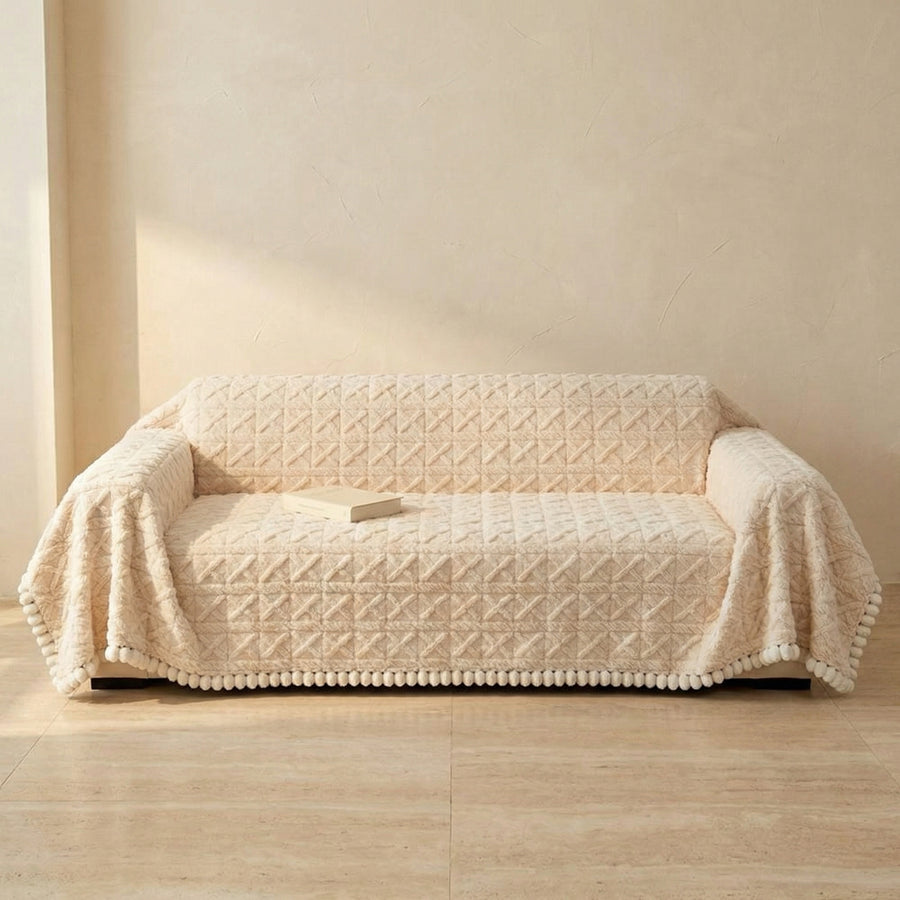Plush Sherpa Sofa Cover-Covers & Textiles > Sofa Covers-casanuva-casanuva