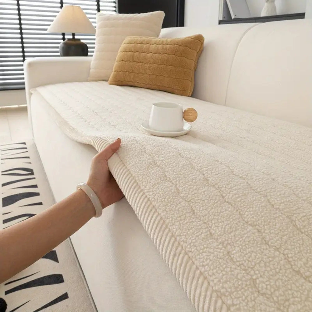 Plush Sofa Cover Thick Fabric-Covers & Textiles > Sofa Covers-casanuva-casanuva