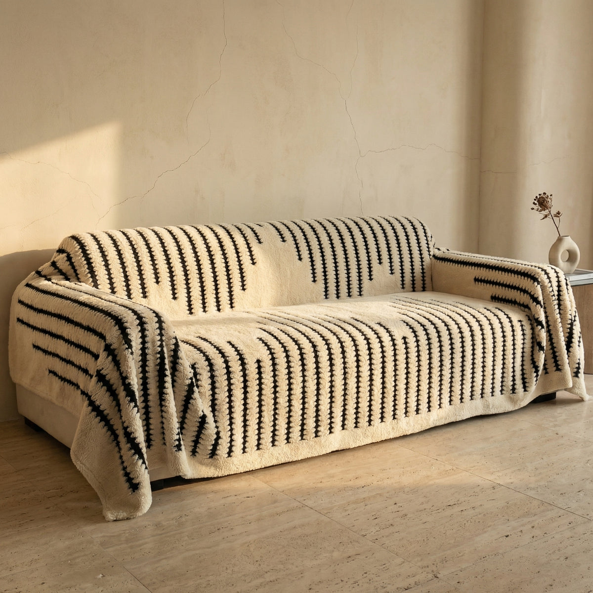 Plush Tufted Sofa Cover-Covers & Textiles > Sofa Covers-casanuva-casanuva