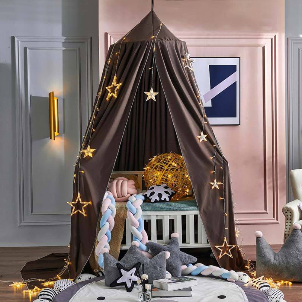 Polyester Canopy for Children's Room-Bedding & Bath > Bedding Sets-casanuva-Dark Coffee-casanuva