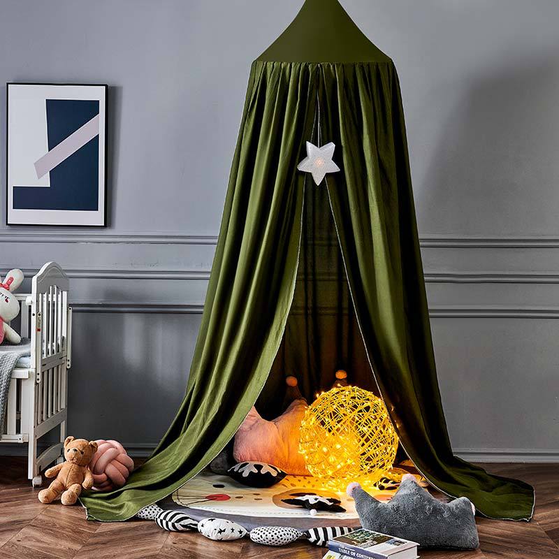 Polyester Canopy for Children's Room-Bedding & Bath > Bedding Sets-casanuva-Dark Green-casanuva