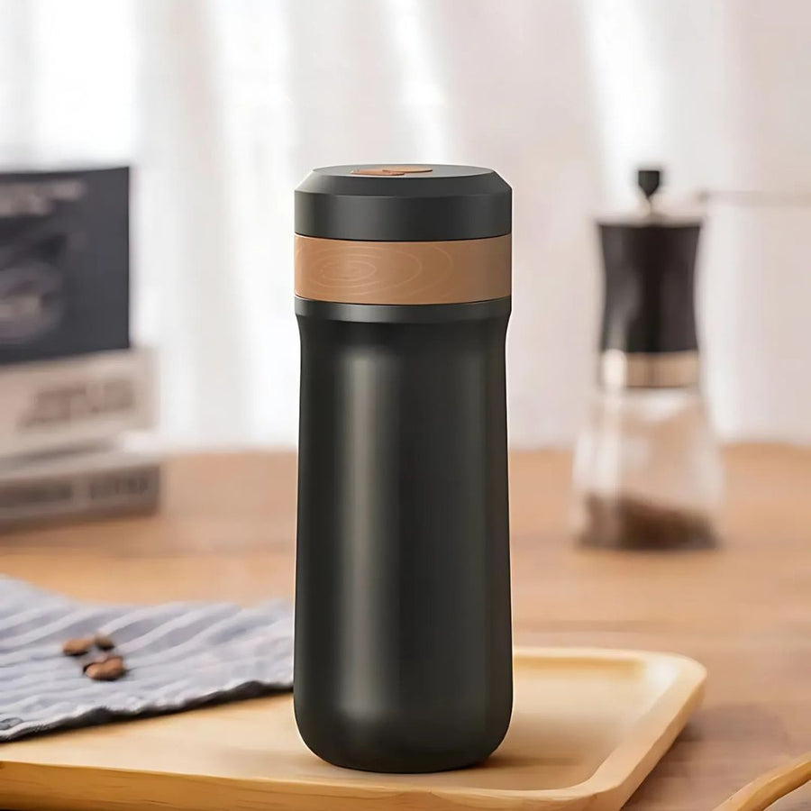 Portable French Press Coffee Maker with Stainless Steel Filter-Kitchen & Dining > Coffee & Tea-casanuva-casanuva
