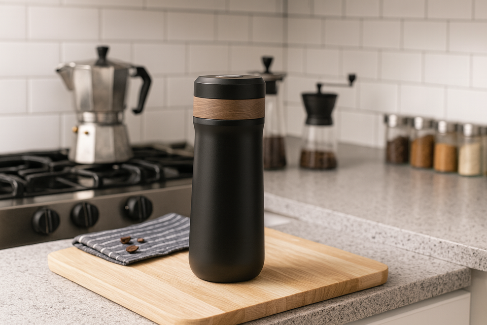Portable French Press Coffee Maker with Stainless Steel Filter-Kitchen & Dining > Coffee & Tea-casanuva-casanuva