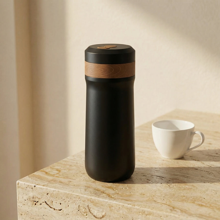 Portable French Press Coffee Maker with Stainless Steel Filter-Kitchen & Dining > Coffee & Tea-casanuva-casanuva