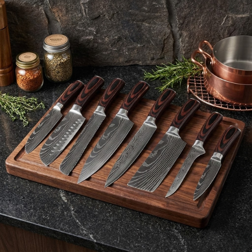 Professional Chef Knife Set with High Carbon Stainless Steel Blades-Kitchen & Dining > Knives-casanuva-casanuva