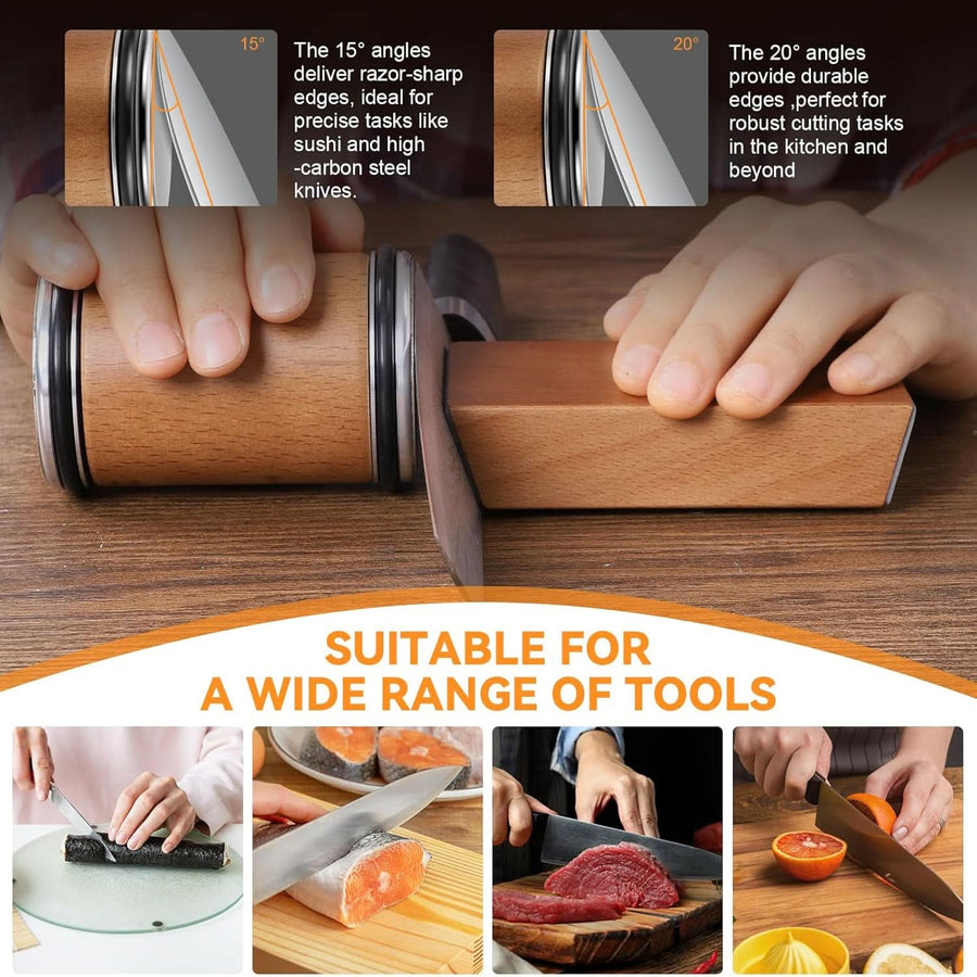 Professional Knife Sharpener with Diamond Roller-Kitchen & Dining > Cooking Utensils-casanuva-casanuva