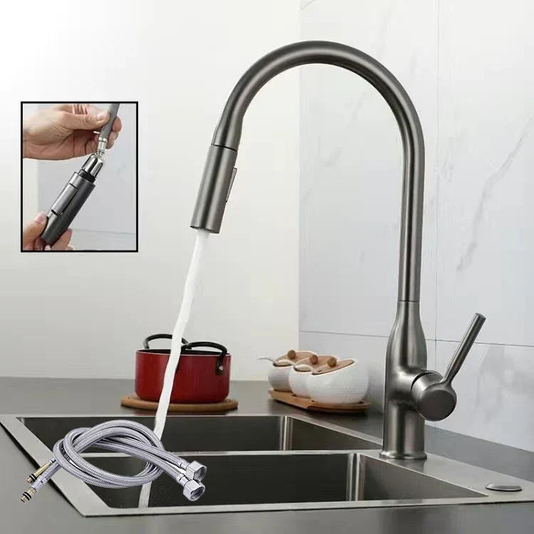 Pull-Out Kitchen Faucet with Hand Shower-Kitchen & Dining > Kitchen Faucets-casanuva-casanuva
