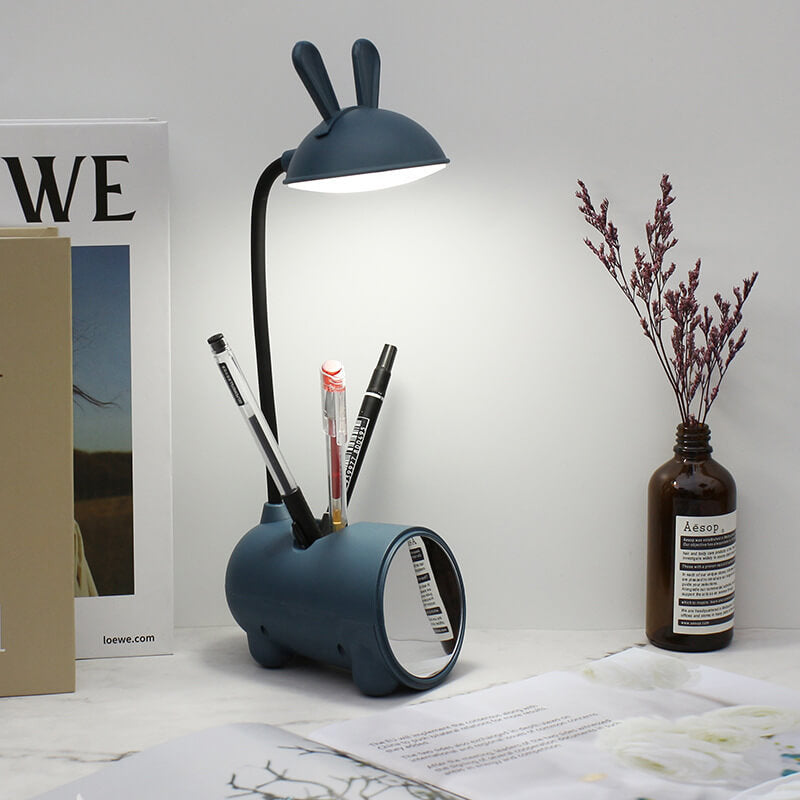 Rabbit LED Touch USB Desk Lamp and Pen Holder-Lighting > Table Lamps-casanuva-Blue-casanuva