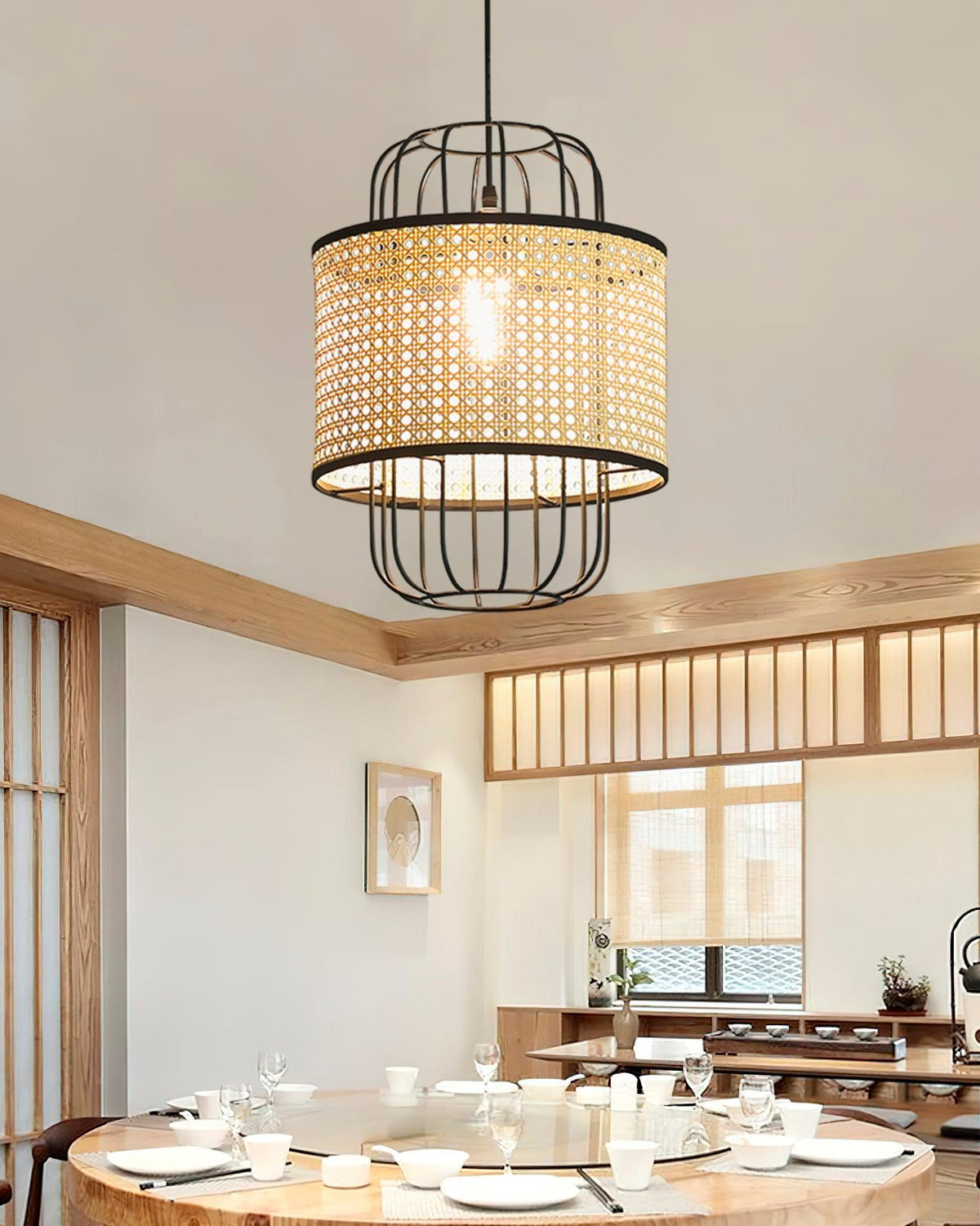 Rattan Pendant Lamp Natural Design-Lighting > Pendant Lights-casanuva-casanuva