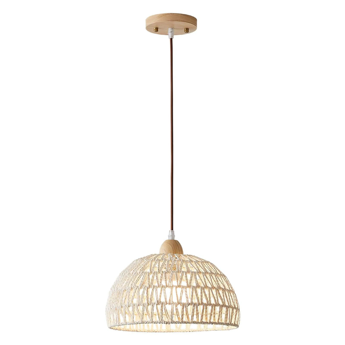 Rattan Pendant Light with Arch Design-Lighting > Pendant Lights-casanuva-casanuva