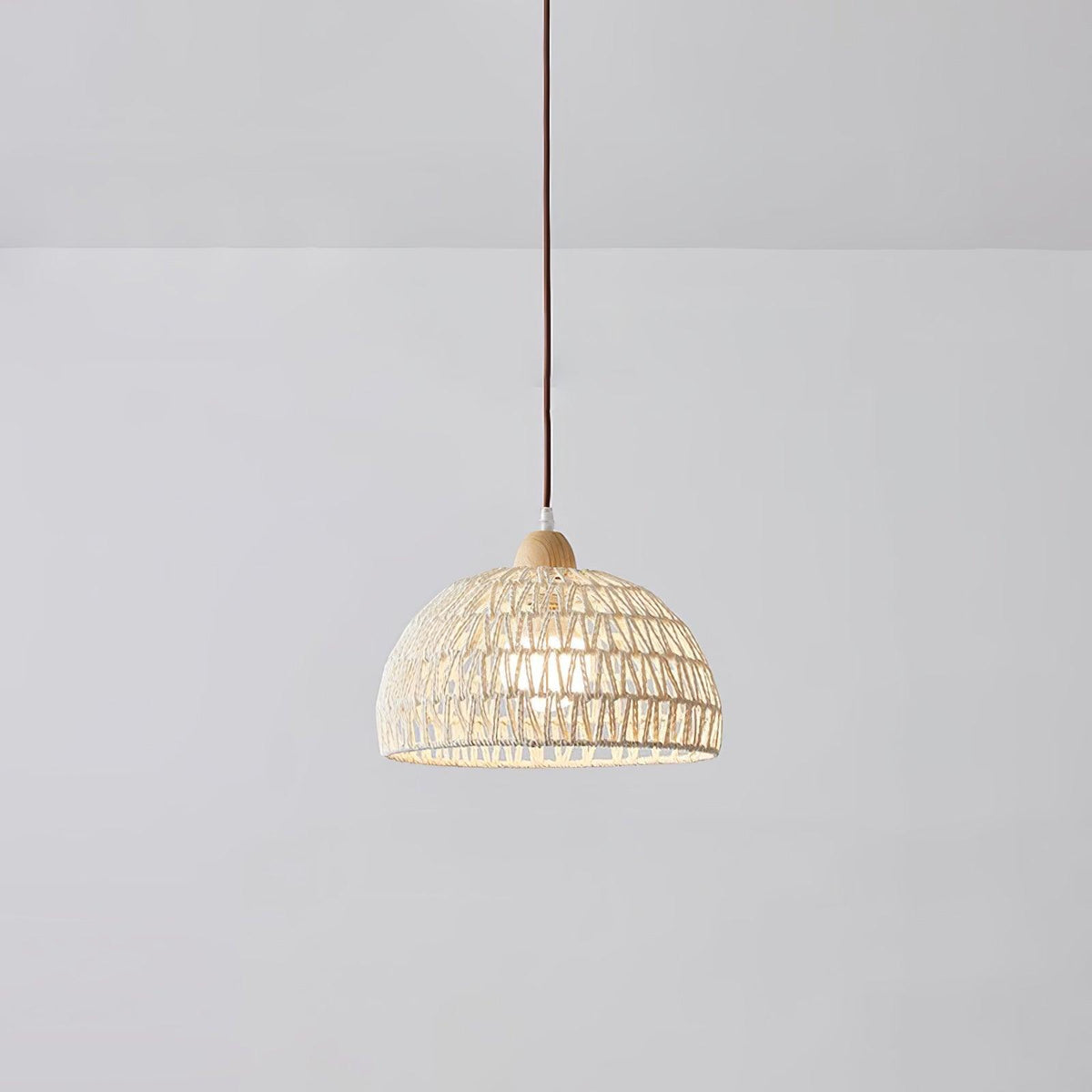 Rattan Pendant Light with Arch Design-Lighting > Pendant Lights-casanuva-23cmx13cm-Natural rattan & Nature-casanuva