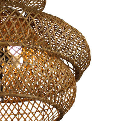 Rattan Weaving 3 Layer Chandelier for 4 or 6 Lights-Lighting > Chandeliers & Pendant Lights-casanuva-casanuva