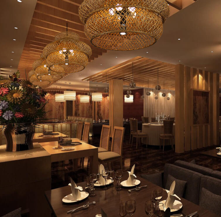 Rattan Weaving 3 Layer Chandelier for 4 or 6 Lights-Lighting > Chandeliers & Pendant Lights-casanuva-casanuva