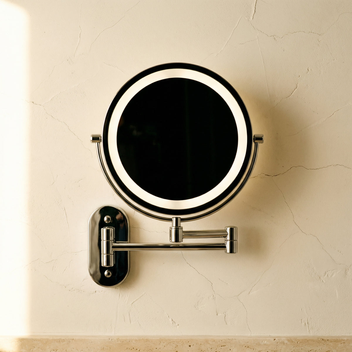 Rechargeable Black LED Makeup Mirror for Bathroom Use-Bedding & Bath > Bathroom Accessories-casanuva-casanuva