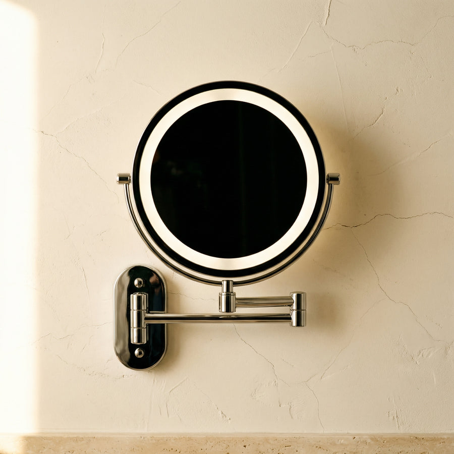 Rechargeable Black LED Makeup Mirror for Bathroom Use-Bedding & Bath > Bathroom Accessories-casanuva-casanuva