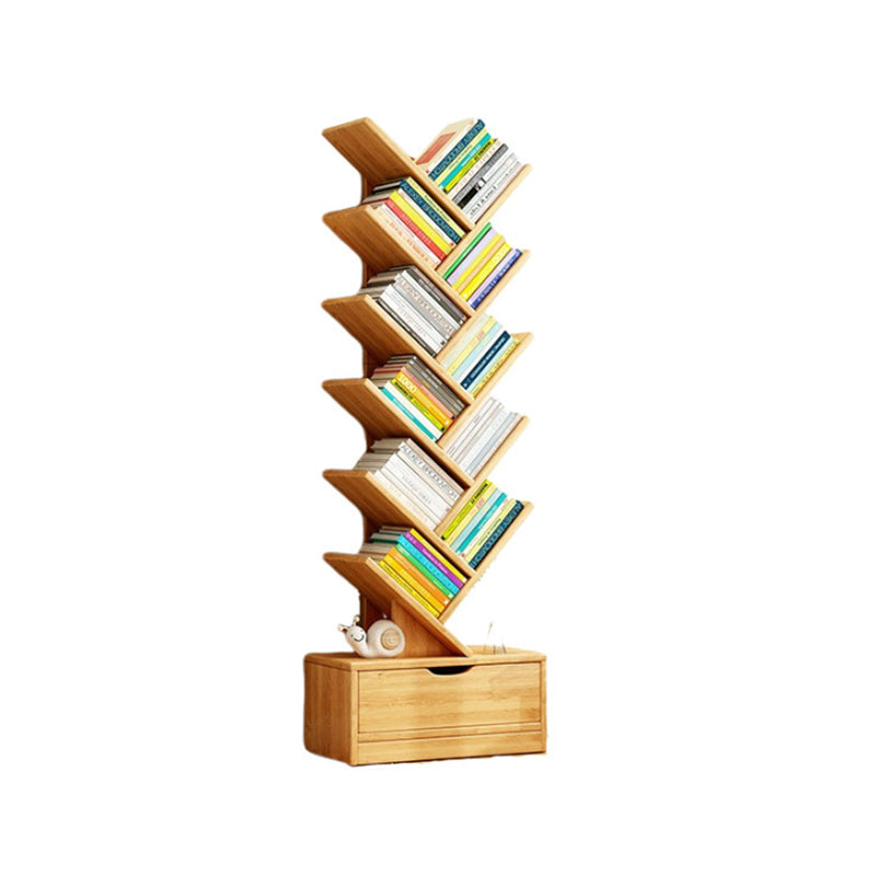 Rectangular Solid Wood Eco-Friendly Bookshelf 6/8/10/12 Tier for Home Office-Furniture > Bookshelves-casanuva-casanuva