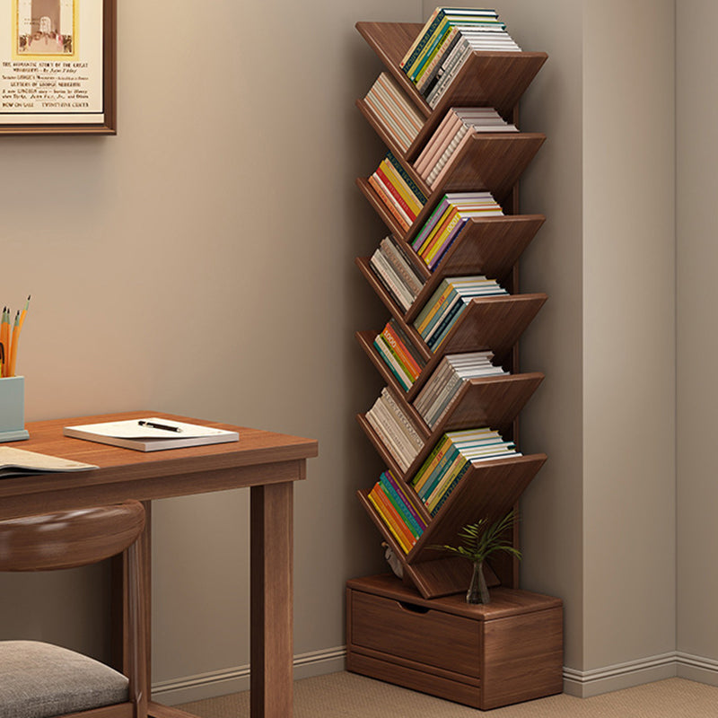 Rectangular Solid Wood Eco-Friendly Bookshelf 6/8/10/12 Tier for Home Office-Furniture > Bookshelves-casanuva-casanuva