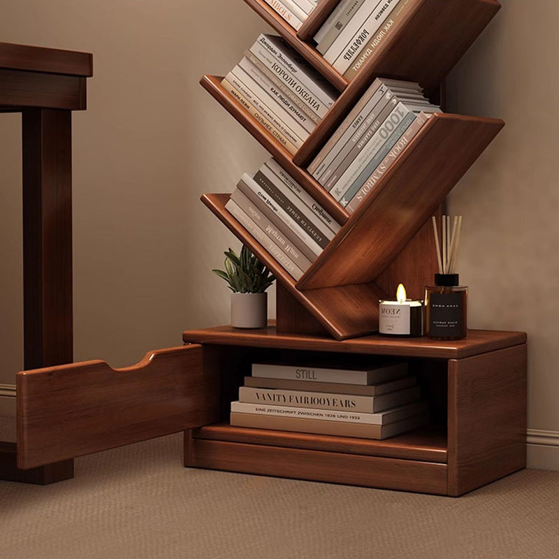 Rectangular Solid Wood Eco-Friendly Bookshelf 6/8/10/12 Tier for Home Office-Furniture > Bookshelves-casanuva-casanuva