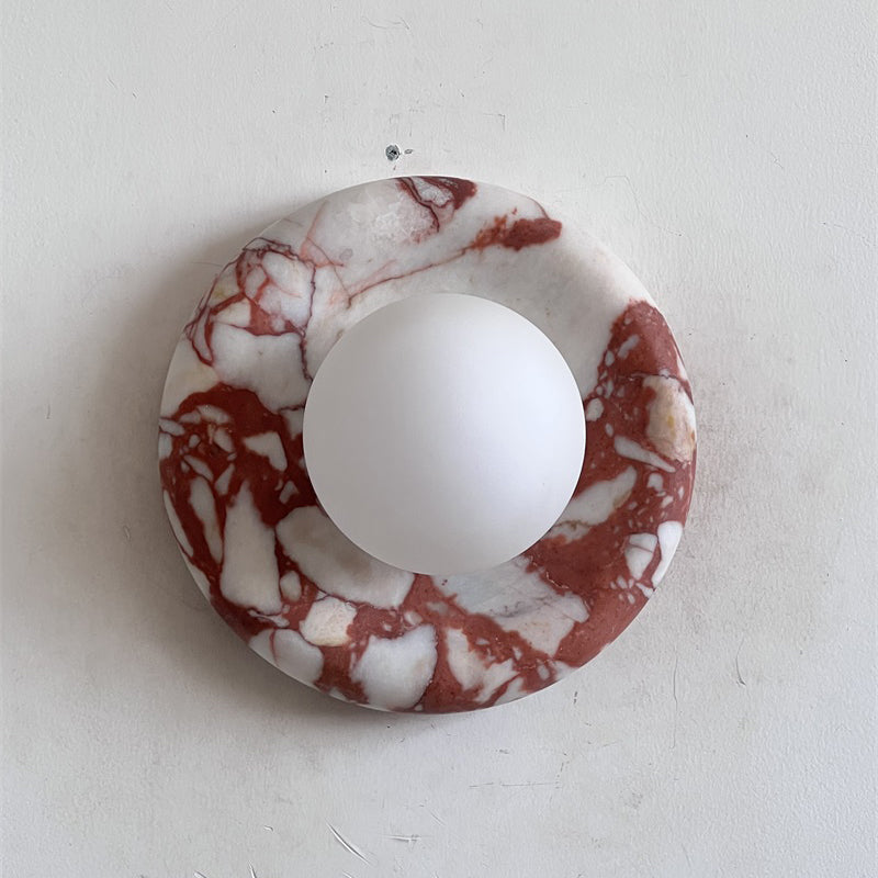 Red Marble Wall Sconce-Lighting > Wall Lights-casanuva-20cmx20cm-Bvlgari Red H02-casanuva
