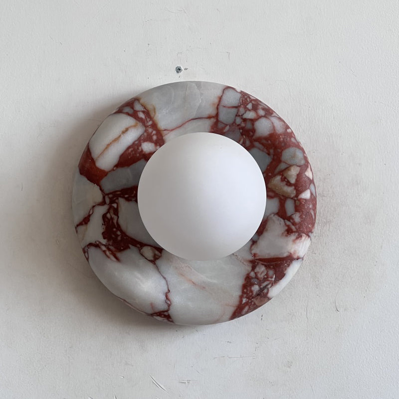 Red Marble Wall Sconce-Lighting > Wall Lights-casanuva-20cmx20cm-Bvlgari Red H05-casanuva