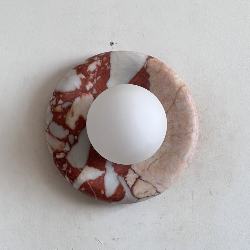 Red Marble Wall Sconce-Lighting > Wall Lights-casanuva-20cmx20cm-Bvlgari Red H06-casanuva