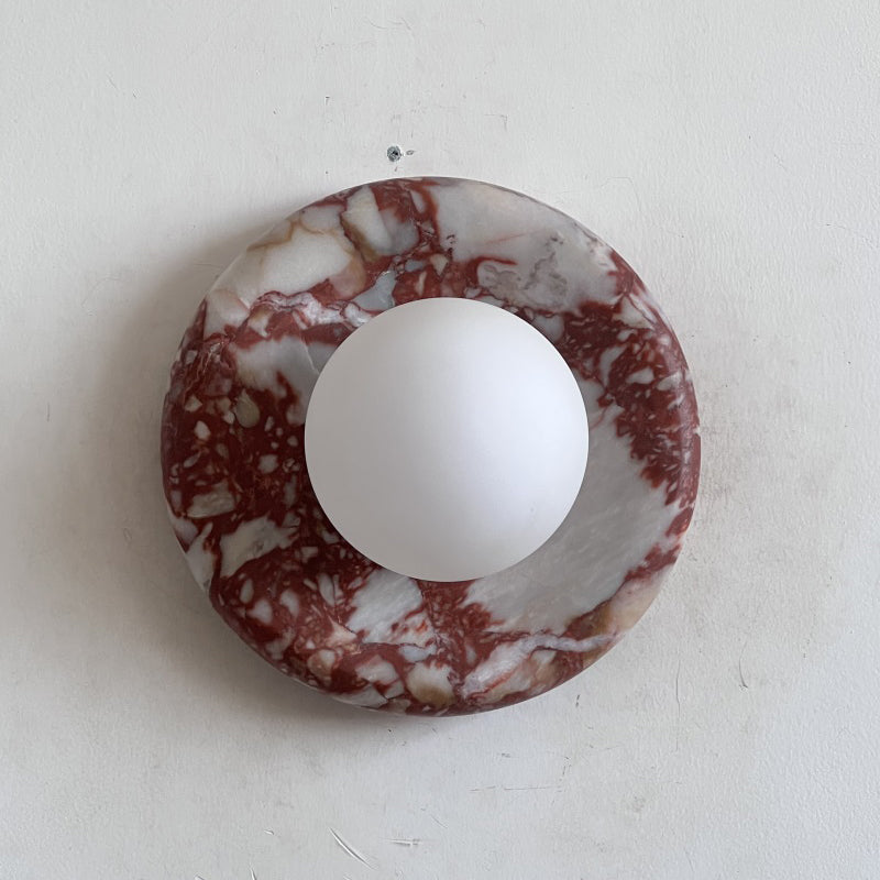 Red Marble Wall Sconce-Lighting > Wall Lights-casanuva-20cmx20cm-Bvlgari Red H07-casanuva