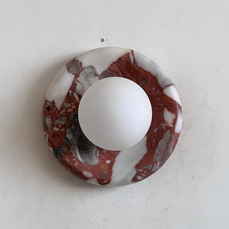 Red Marble Wall Sconce-Lighting > Wall Lights-casanuva-20cmx20cm-Bvlgari Red H11-casanuva