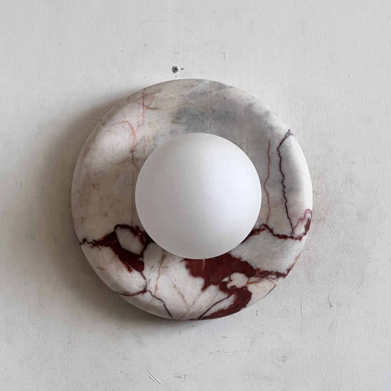 Red Marble Wall Sconce-Lighting > Wall Lights-casanuva-20cmx20cm-Bvlgari Red H20-casanuva