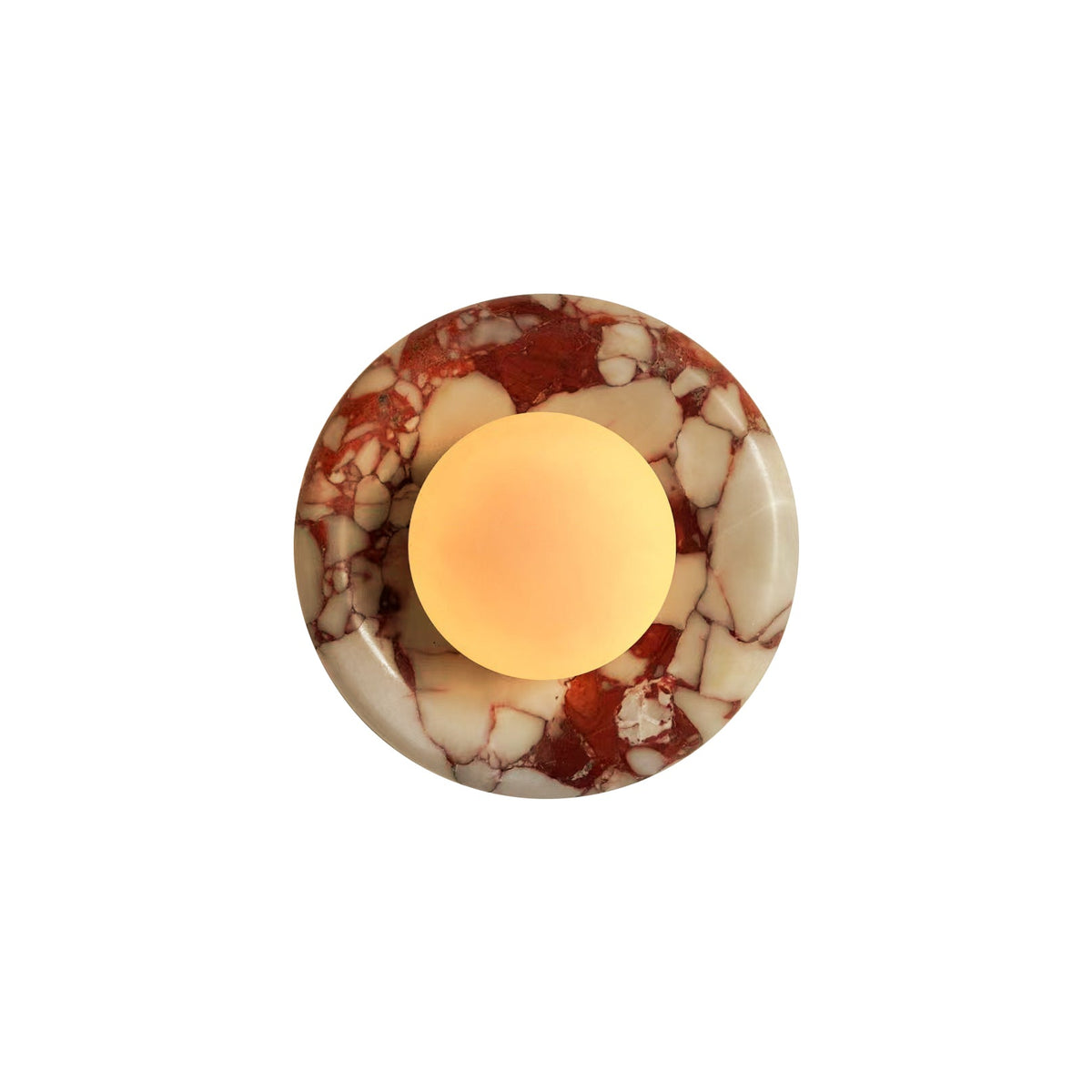 Red Marble Wall Sconce-Lighting > Wall Lights-casanuva-20cmx20cm-Stone Selection-casanuva