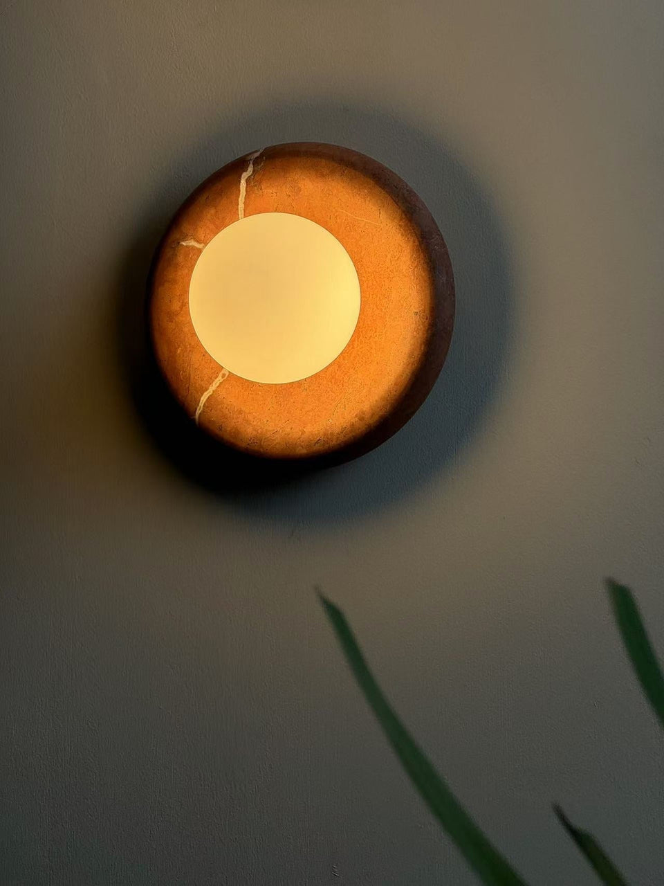Red Marble Wall Sconce-Lighting > Wall Lights-casanuva-casanuva