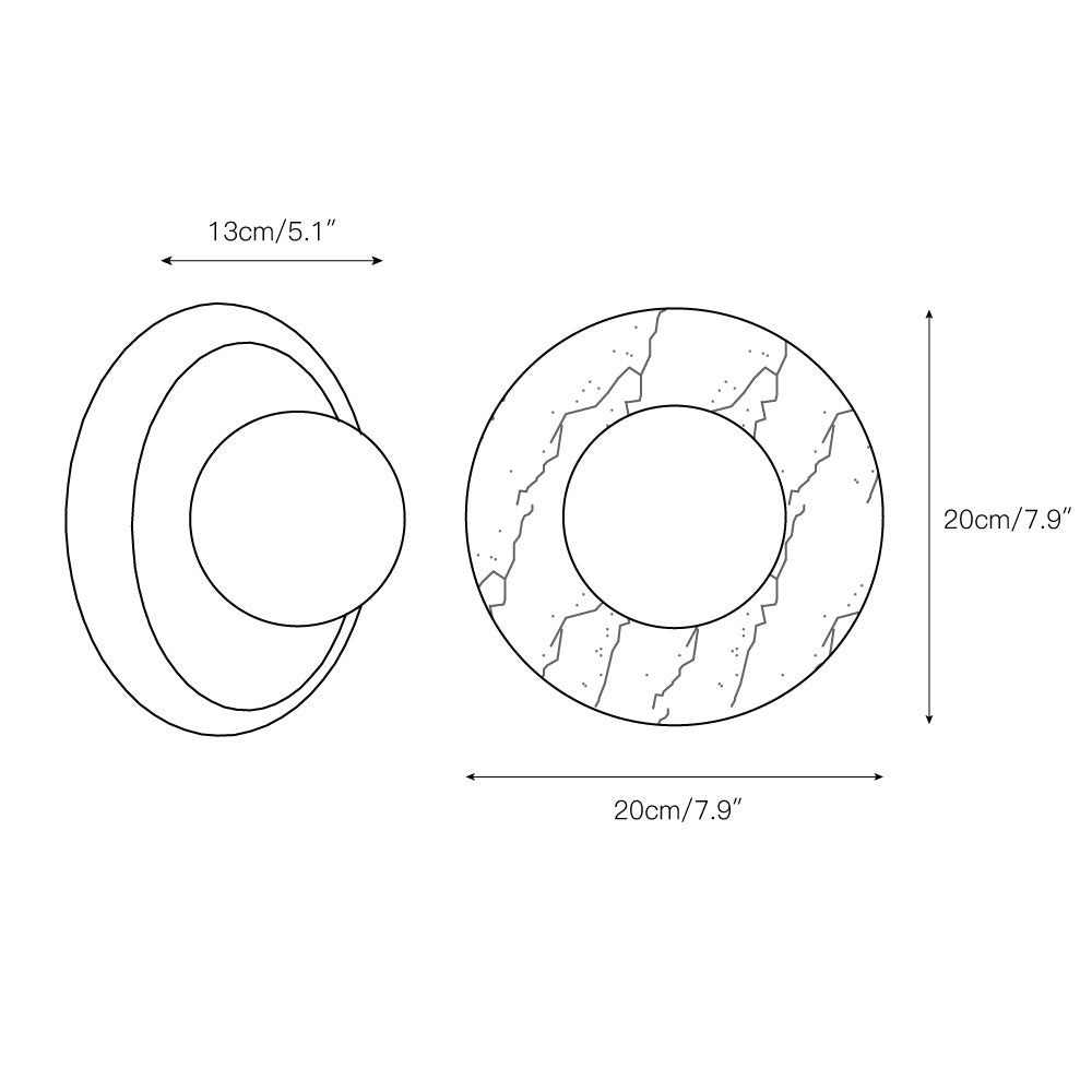 Red Marble Wall Sconce-Lighting > Wall Lights-casanuva-casanuva