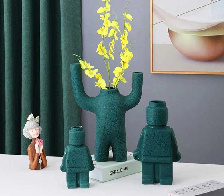 Resin Body Vase for Flowers and Decorative Accents-Home Decor > Vases-casanuva-casanuva