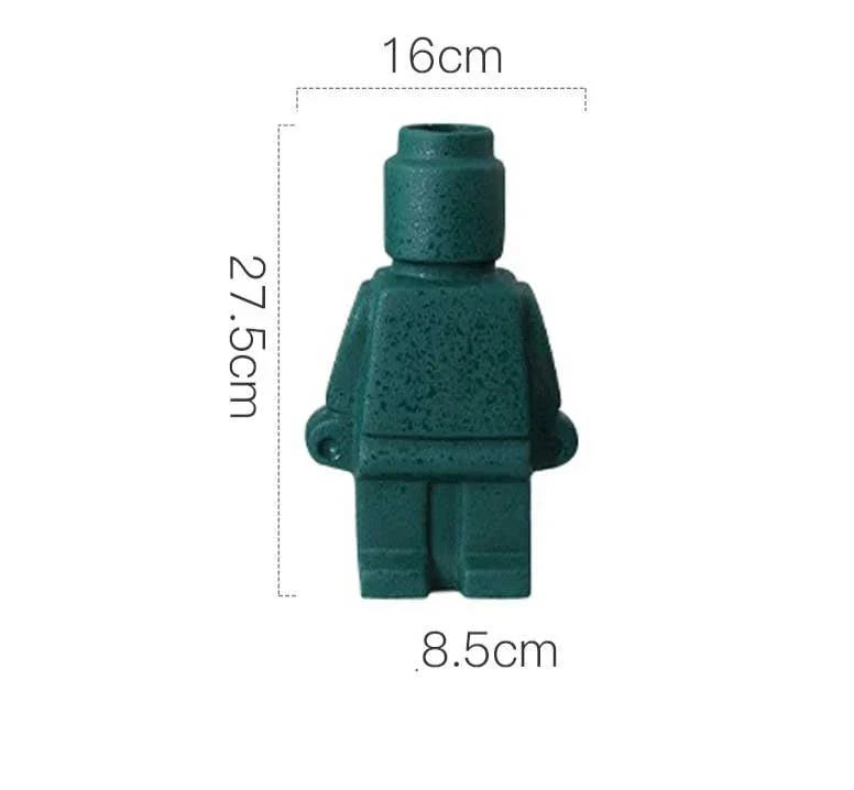 Resin Body Vase for Flowers and Decorative Accents-Home Decor > Vases-casanuva-Large: 27.5 x 16 x 8.5 cm-Green-casanuva