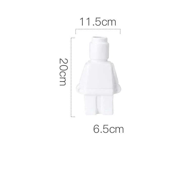 Resin Body Vase for Flowers and Decorative Accents-Home Decor > Vases-casanuva-Small: 20 x 11.5 x 6.5 cm-White-casanuva