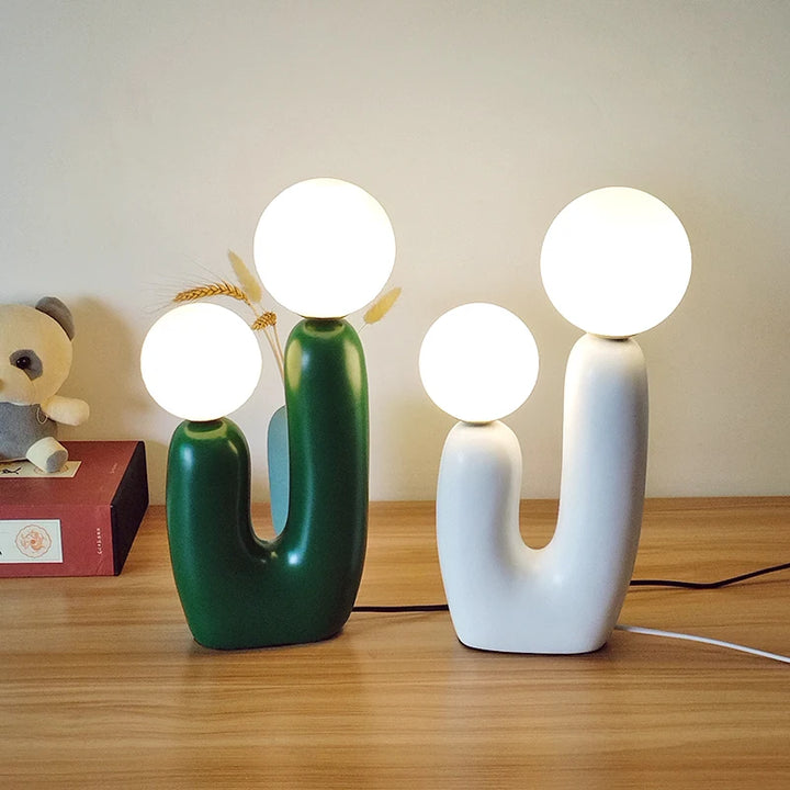 Resin Cactus Table Lamp Natural Design-Lighting > Table Lamps-casanuva-casanuva
