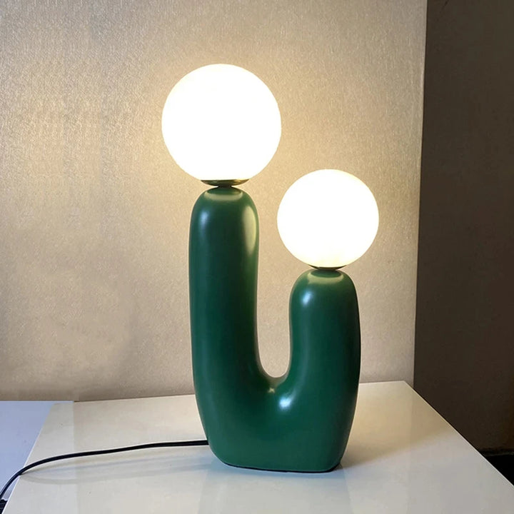 Resin Cactus Table Lamp Natural Design-Lighting > Table Lamps-casanuva-Green-casanuva